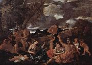Nicolas Poussin Bacchanal with a Lute-Player France oil painting artist